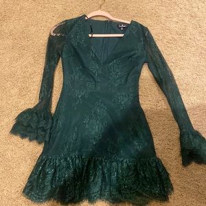 green lace dress